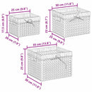 Opbevaringskurve 3 pcs Naturfarvet Vandhyacint
