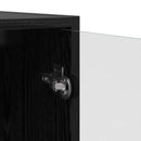 Highboard Sort eg 68 x 37 x 142 cm Konstrueret træ