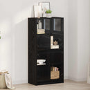 Highboard Sort eg 68 x 37 x 142 cm Konstrueret træ
