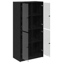 Highboard Sort eg 68 x 37 x 142 cm Konstrueret træ