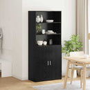 Highboard Sort eg 80 x 42,5 x 185 cm Konstrueret træ