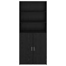 Highboard Sort eg 80 x 42,5 x 185 cm Konstrueret træ