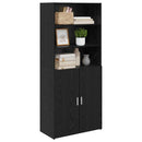 Highboard Sort eg 80 x 42,5 x 185 cm Konstrueret træ