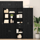 Highboard med skuffe Sort eg 40 x 42,5 x 185 cm Konstrueret træ