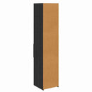Highboard med skuffe Sort eg 40 x 42,5 x 185 cm Konstrueret træ