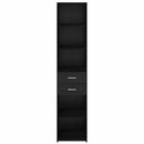 Highboard med skuffe Sort eg 40 x 42,5 x 185 cm Konstrueret træ