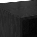 Highboard med skuffe Sort eg 45 x 42,5 x 185 cm Konstrueret træ