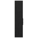 Highboard med skuffe Sort eg 45 x 42,5 x 185 cm Konstrueret træ