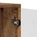 Highboard 2 pcs Gammelt træ 68 x 37 x 142 cm Konstrueret træ