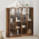 Highboard 2 pcs Gammelt træ 68 x 37 x 142 cm Konstrueret træ