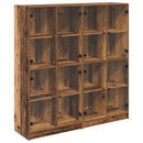 Highboard 2 pcs Gammelt træ 68 x 37 x 142 cm Konstrueret træ