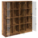 Highboard 2 pcs Gammelt træ 68 x 37 x 142 cm Konstrueret træ