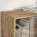 Highboard 2 pcs Artisan Egetræ 68 x 37 x 142 cm Konstrueret træ