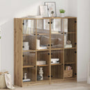 Highboard 2 pcs Artisan Egetræ 68 x 37 x 142 cm Konstrueret træ