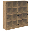 Highboard 2 pcs Artisan Egetræ 68 x 37 x 142 cm Konstrueret træ