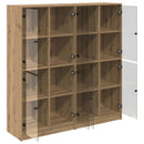 Highboard 2 pcs Artisan Egetræ 68 x 37 x 142 cm Konstrueret træ