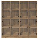 Highboard 2 pcs Artisan Egetræ 68 x 37 x 142 cm Konstrueret træ