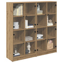 Highboard 2 pcs Artisan Egetræ 68 x 37 x 142 cm Konstrueret træ