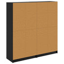 Highboard 2 pcs Sort eg 68 x 37 x 142 cm Konstrueret træ