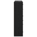 Highboard 2 pcs Sort eg 68 x 37 x 142 cm Konstrueret træ