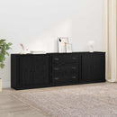 Sideboards 3 pcs Sort eg 210 x 35,5 x 67,5 cm Konstrueret træ