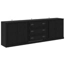 Sideboards 3 pcs Sort eg 210 x 35,5 x 67,5 cm Konstrueret træ