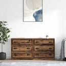 Sideboards med skuffe 2 pcs Gammelt træ 70 x 35,5 x 67,5 cm