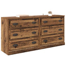 Sideboards med skuffe 2 pcs Gammelt træ 70 x 35,5 x 67,5 cm