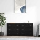 Sideboards 2 pcs Sort eg 70 x 35,5 x 67,5 cm Konstrueret træ