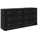 Sideboards 2 pcs Sort eg 70 x 35,5 x 67,5 cm Konstrueret træ