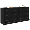Sideboards 2 pcs Sort eg 70 x 35,5 x 67,5 cm Konstrueret træ