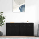 Sideboards 2 pcs Sort eg 70 x 35,5 x 67,5 cm Konstrueret træ