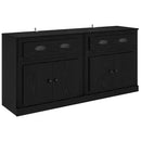 Sideboards 2 pcs Sort eg 70 x 35,5 x 67,5 cm Konstrueret træ