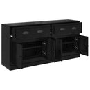 Sideboards 2 pcs Sort eg 70 x 35,5 x 67,5 cm Konstrueret træ