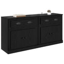 Sideboards 2 pcs Sort eg 70 x 35,5 x 67,5 cm Konstrueret træ