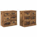 Sideboards med skuffe 2 pcs Gammelt træ 70 x 35,5 x 67,5 cm