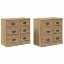 Sideboards med skuffe 2 pcs Artisan Egetræ 70 x 35,5 x 67,5 cm