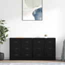 Sideboards 2 pcs Sort eg 70 x 35,5 x 67,5 cm Konstrueret træ