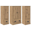 Highboard med skuffe 3 pcs Artisan Egetræ Konstrueret træ