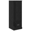 Highboard med skuffe 3 pcs Sort eg Konstrueret træ