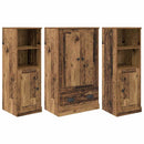 Highboard med skuffe 3 pcs Gammelt træ Konstrueret træ
