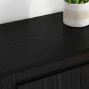 Highboard med skuffe 3 pcs Sort eg Konstrueret træ
