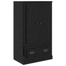 Highboard med skuffe 3 pcs Sort eg Konstrueret træ