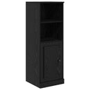 Highboard med skuffe 3 pcs Sort eg Konstrueret træ