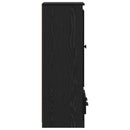 Highboard med skuffe 3 pcs Sort eg Konstrueret træ