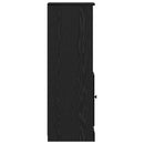 Highboard med skuffe 3 pcs Sort eg Konstrueret træ