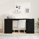 Skrivebord med skab Sort eg 154,5 x 50 x 75 cm Konstrueret træ