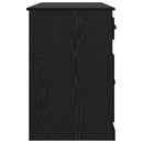 Skrivebord med skab Sort eg 154,5 x 50 x 75 cm Konstrueret træ