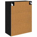 Væggeskabe 2 pcs Sort eg 69,5 x 34 x 90 cm Konstrueret træ