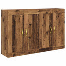 Væghængt skab Vægmonteret 2 pcs Gammelt træ 69,5 x 34 x 90 cm